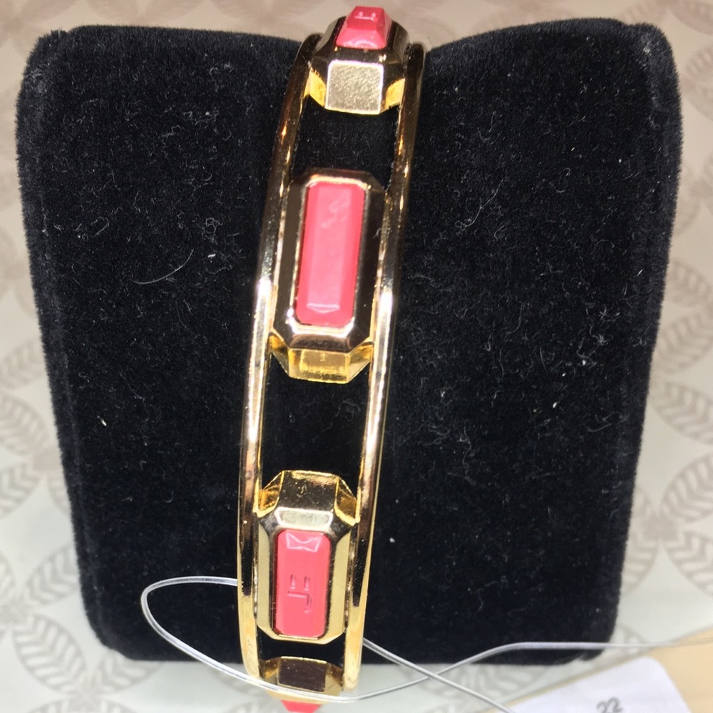 NEW!! Authentic, Brazilian, Jorge Bischoff Coral & Gold Bangle Bracelet - Picture 7 of 7